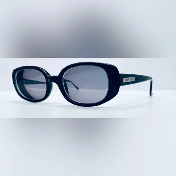 Ellen Tracy Black Oval Sunglasses Frames Only - Picture 2 of 8